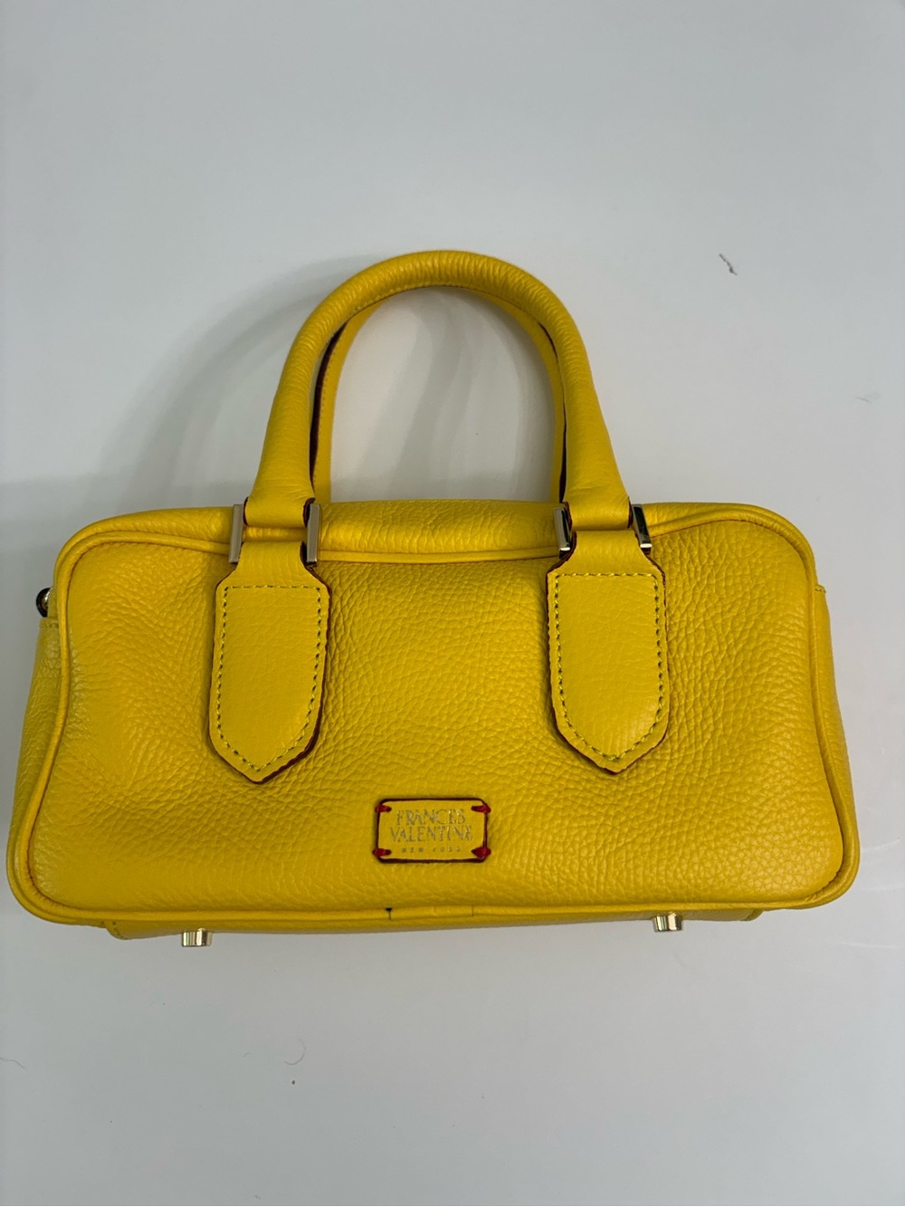 FRANCES VALENTINE Yellow Paulie Box Satchel Bag